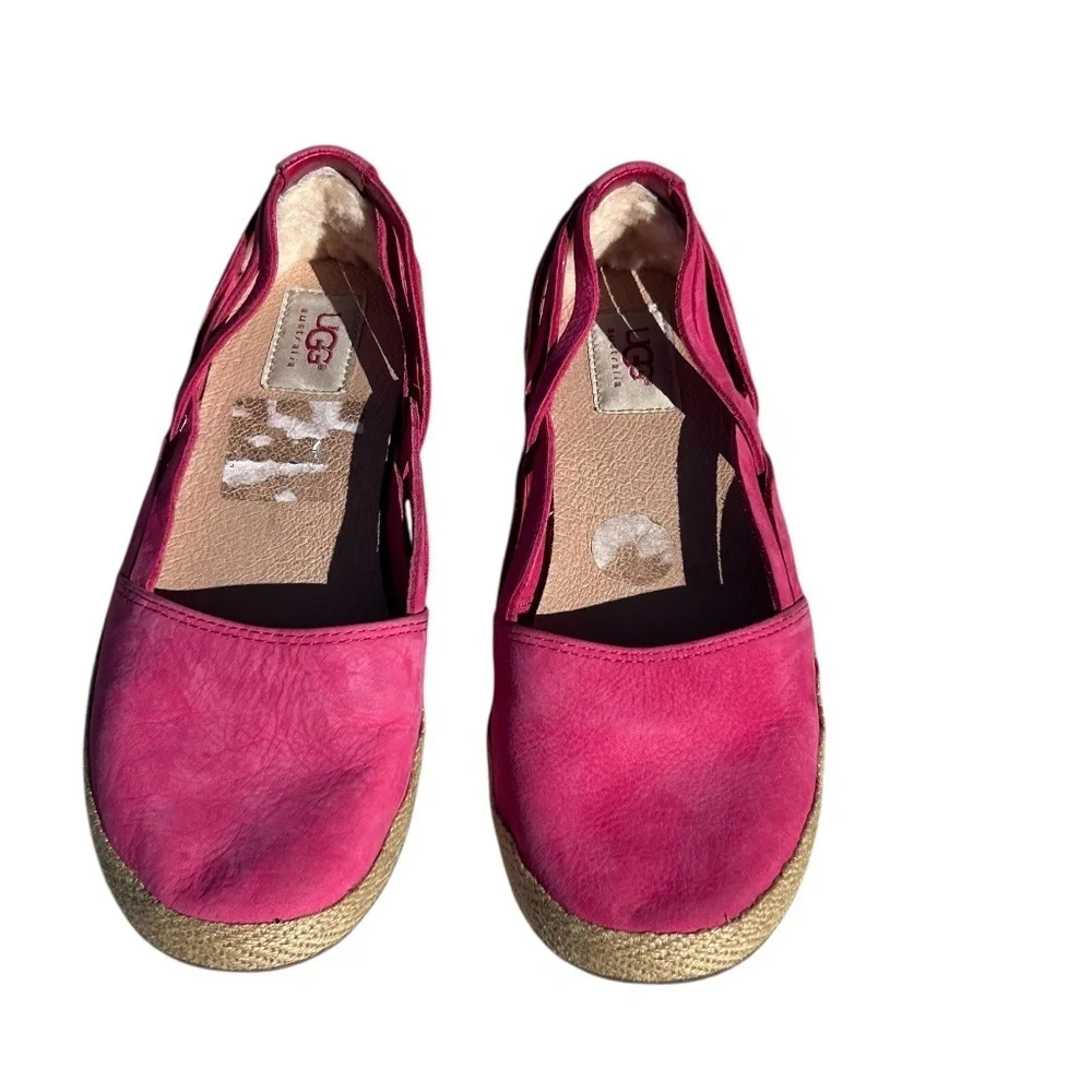 UGG Cicily Pink Slip On Sandal Espadrille size 8.5